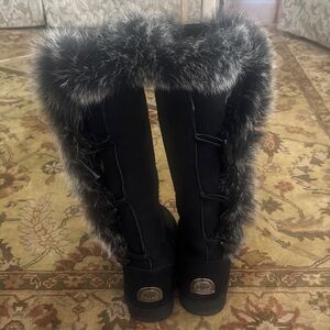 Pajar Black Suede Winter Boots